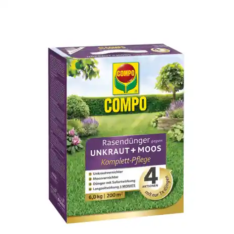 COMPO Rasendünger Unkraut + Moos Komplett-Pflege Preis Gesenkt