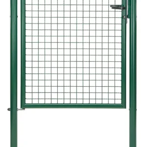 Billig Wellengitter-Einzeltor, grün 1000x1000mm, incl.Pfosten Ø60