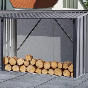 Holzunterstand anthrazit 217X89X154 cm Sichere Zahlung