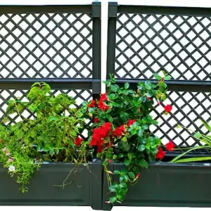 KHW Spalier 2er-Set Pflanzkasten groß 100 cm mit Zentralspalier Kostenloser Versand