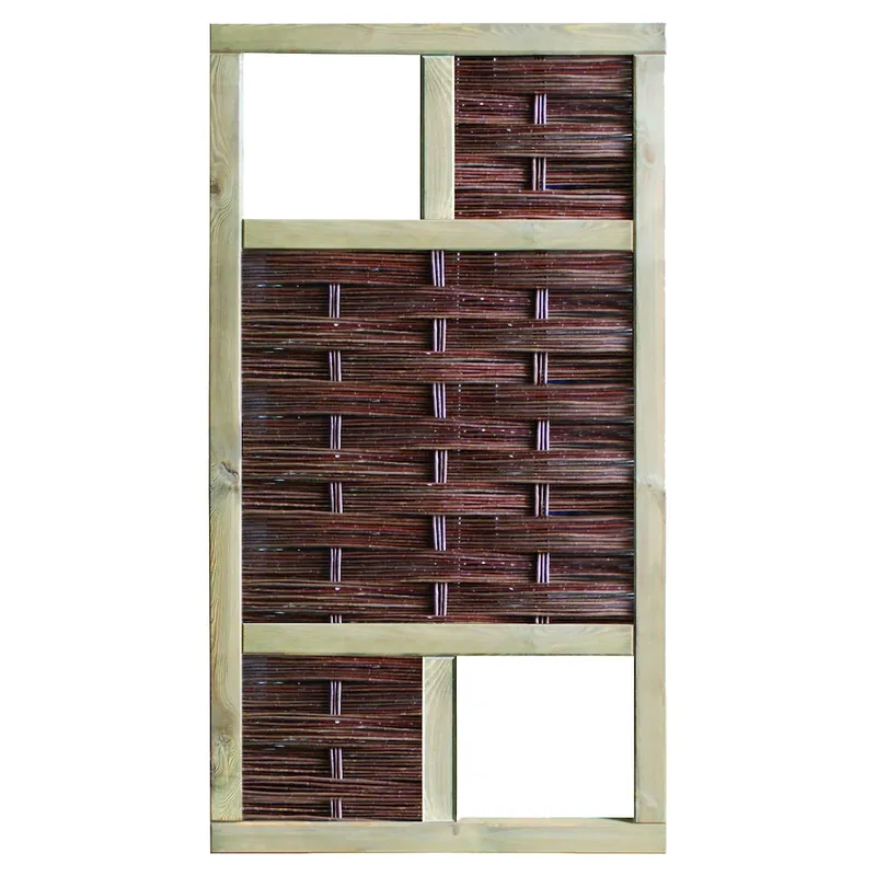 LABO-Weidengeflechtzaun 3D 94x180cm, 2 Fenster oben/unten Solange Der Vorrat Reicht