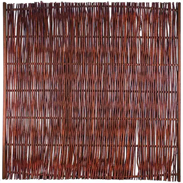Begrenztes Angebot FUEGO-Weidengeflechtzaun 180x180cm, seitlicher Rahmen