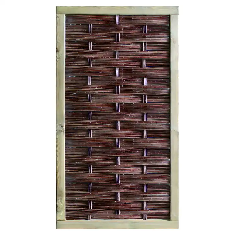 LABO-Weidengeflechtzaun 3D 94 x 180 cm Kostenfreie Lieferung
