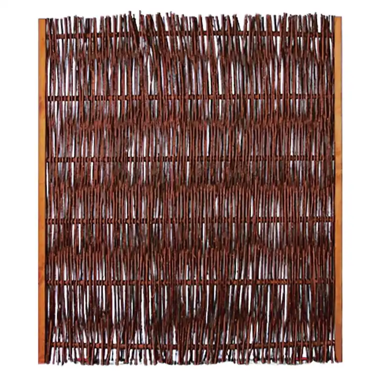 FUEGO-Weidengeflechtzaun 120x140cm, seitlicher Rahmen Knallerangebot