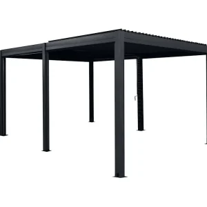 Rabatt Pergola, Flachdach Alu,pulverbesch.,400x310x250cm