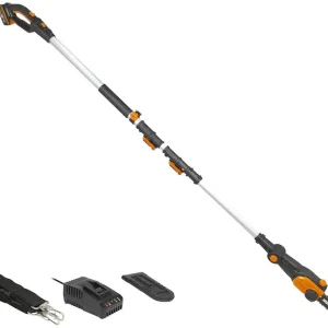 Aktuell Worx Akku-Hochentaster »20V Akku Hochentaster, 20cm, Teleskopgriff max. 3,6m« (Set, Gartenscheren-Maschinen, ) inklusive 20V/2Ah Akku und Ladegerät