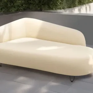 DOMO collection Recamiere »Poika, auch als Sessel und Hocker bestellbar, Bezug Fellimitat« Formschönes Outdoor-Highlight, ideal für Garten, Balkon, Terrasse Rabatt