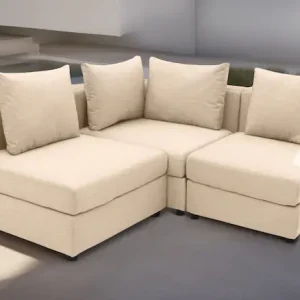 DOMO collection Ecksofa »Solskin, individuell erweiterbar/kombinierbar L-Form« mit losen Kissen. Rücken- und Seitenteile als Stecksystem. Heißes Angebot