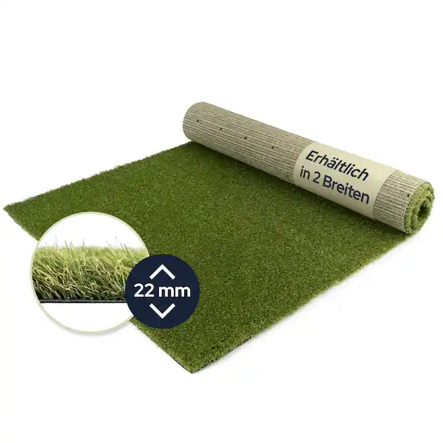 Nur Heute Primaflor-Ideen in Textil Kunstrasen »Kunstrasen MIAMI, Gesamthöhe 22 mm« rechteckig natürliche Optik, wasserdurchlässig, für Balkon, Terrasse & Garten