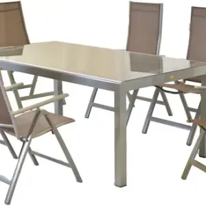 Direkt Vom Hersteller MERXX Garten-Essgruppe »Carrara« 6x Sessel, 1x Tisch 190x100x75,5 cm, 7 Stk. tlg.