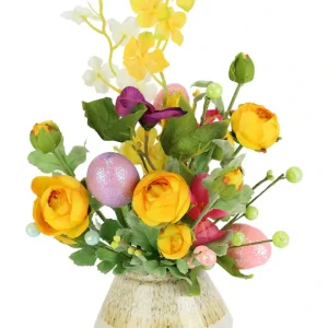 Angebot I.GE.A. Kunstblume »Mixed-Arrangement mit Ei« Vase aus Keramik