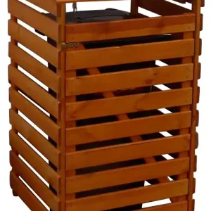 Kostenfreie Lieferung promadino Mülltonnenbox für 1x240 l aus Holz, BxTxH: 67x90x122 cm