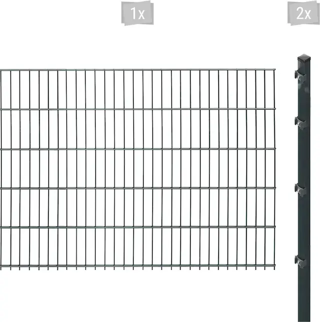 Arvotec Doppelstabmattenzaun »ESSENTIAL 103 zum Einbetonieren« Zaunhöhe 103 cm, Zaunlänge 2 - 60 m Billig