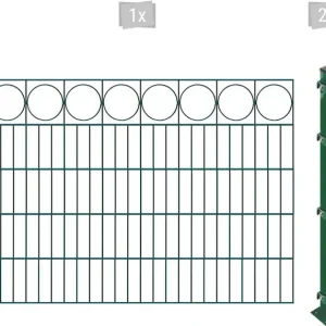Arvotec Doppelstabmattenzaun »ESSENTIAL 100 zum Aufschrauben "Ring" mit Zierleiste« Zaunhöhe 100 cm, Zaunlänge 2 - 60 m Super-Preis