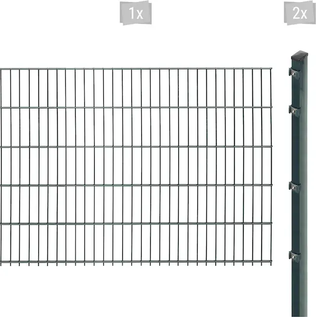 Arvotec Doppelstabmattenzaun »EXCLUSIVE 103 zum Einbetonieren« Zaunhöhe 103 cm, Zaunlänge 2 - 60 m Sichere Zahlung