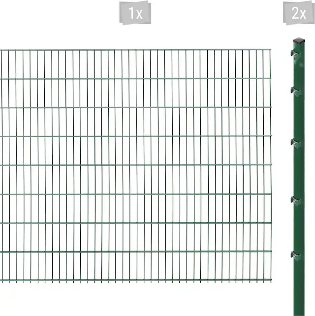 Arvotec Doppelstabmattenzaun »ESSENTIAL 163 zum Einbetonieren« Zaunhöhe 163 cm, Zaunlänge 2 - 60 m Bestseller