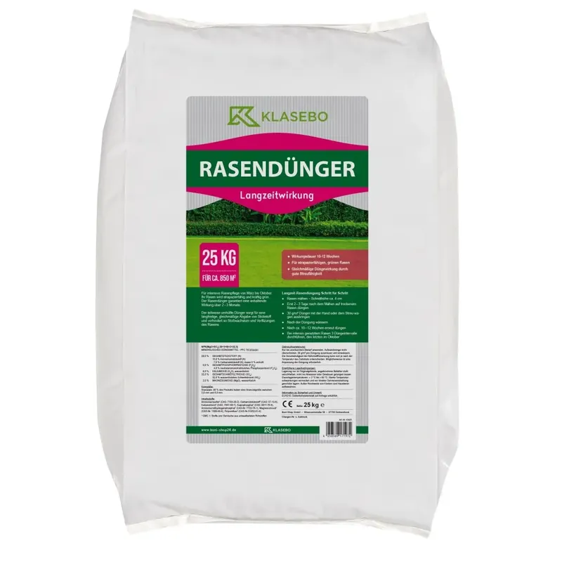 Rasendünger Langzeit 25kg, Grasdünger NPK 20+5+8, Mineralischer Dünger Jetzt Bestellen