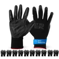 10x Paar Arbeitshandschuhe - Gartenhandschuhe Einheitsgröße 7-11 Abverkauf