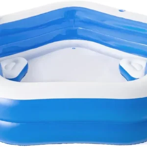 Preis Gesenkt Bestway® Family Pool „Fun“, 213 x 206 x 69 cm, Aufstellpool für Familie & Garten, robust, blau