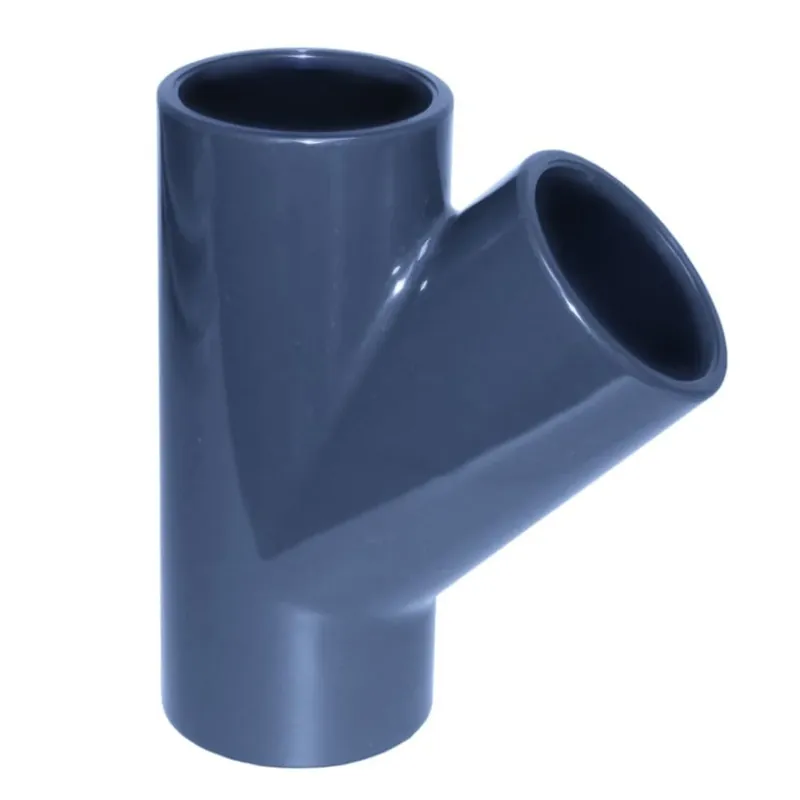 PVC-U 45° T-Stück Muffe 50 mm PN10 Rohrverbinder für Rohrsysteme Jetzt Kaufen