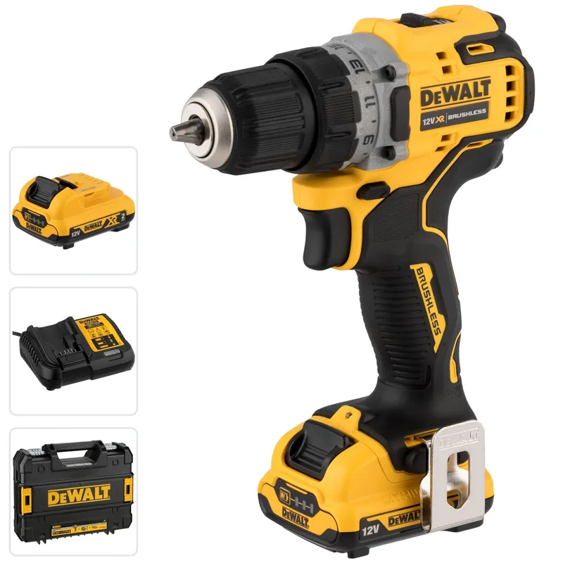 DEWALT DCD701D2-QW Akku-Bohrer 2x 12V 2Ah XR TSTAK Schwarz, Gelb Saisonangebot