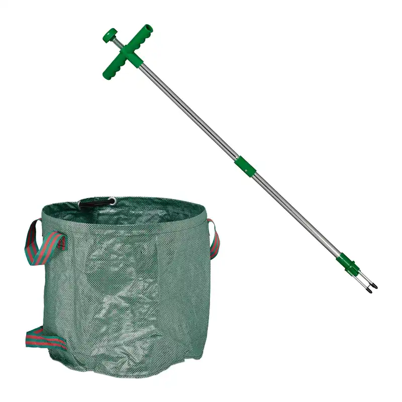 Unkrautstecher mit Gartenabfallsack Begrenztes Angebot