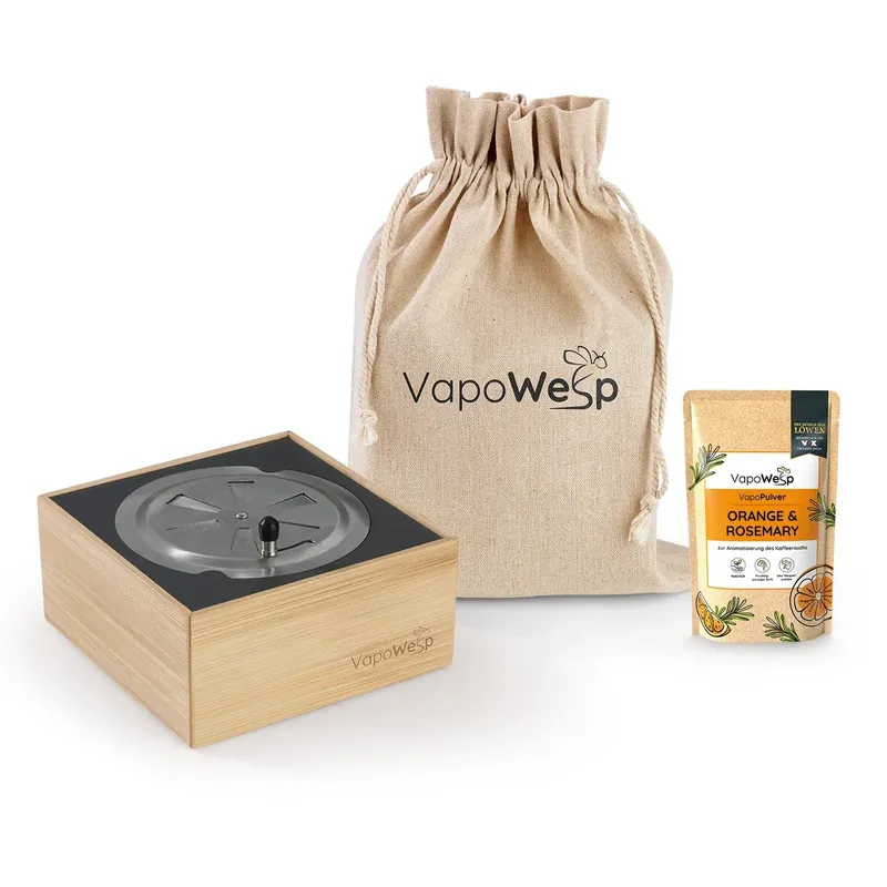 Starterset VapoWesp Räucherbox incl. VapoPulver Orange & Rosemary (50 g) Sonderaktion