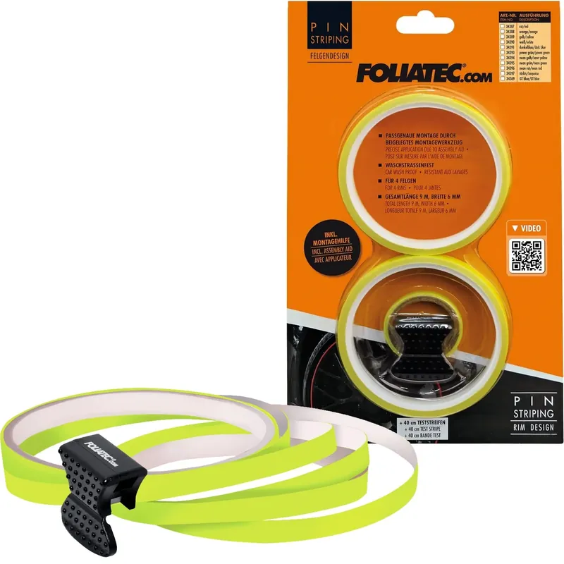 PIN Striping Felgendesign inkl. Montagetool Neon Gelb Preisreduziert