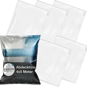 Mega-Angebot 6x Malerplane 4x5 meter - Abdeckfolie - transparent & extra stark - als Malerfolie & Malervlies