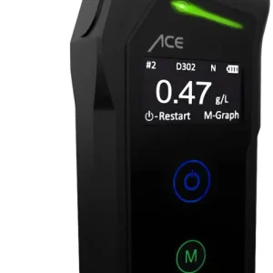 ACE X Atemalkoholtester – elektrochemischer Sensor, OLED-Display, Promille & mg/L, Flow-Sensor Markenware