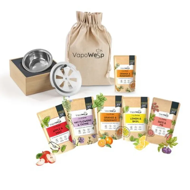 Solange Der Vorrat Reicht Sparset Menü komplett VapoWesp Starterset + 5 x VapoPulver 100g