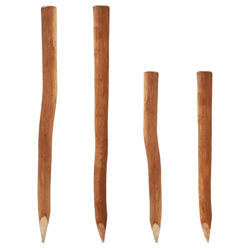 85 Holzpfosten für Staketenzaun 1,05m I Durchmesser 5-6cm I Zaunpfosten aus Haselnuss I Zaun-Pfahl Sonderaktion