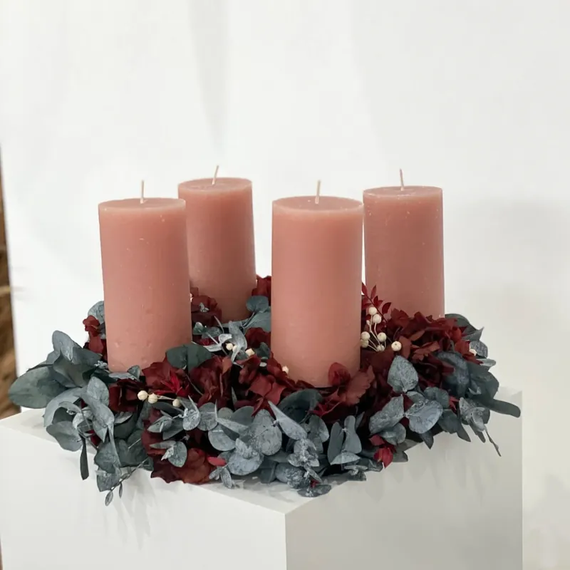 Adventskranz Trockenblumen klassisch Versand Am Gleichen Tag