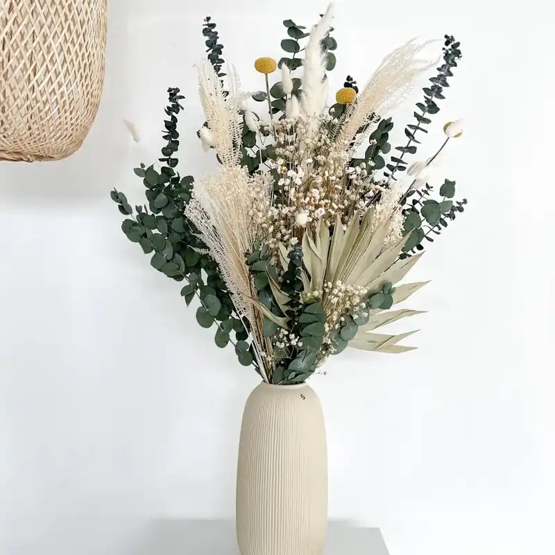 Letzte Chance Nature Ode an die Natur - Trockenblumenstrauß in Harmonie I grün-weiß