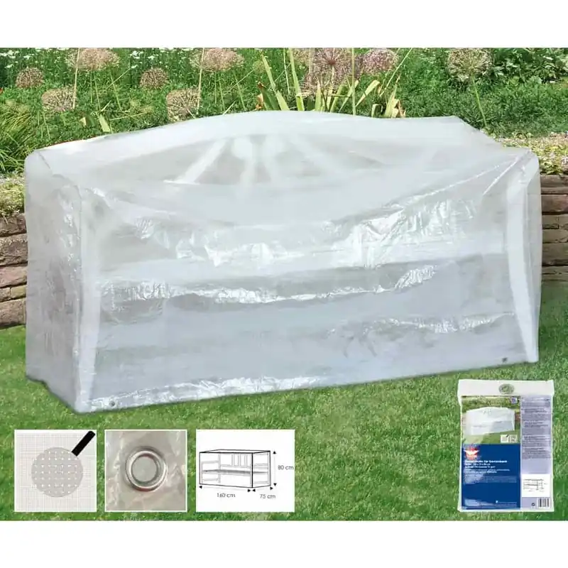 Abdeckung Gartenbank 3 Sitzer, transparent, 160x80x75cm, Gartenmöbel Schutz Versand Am Gleichen Tag