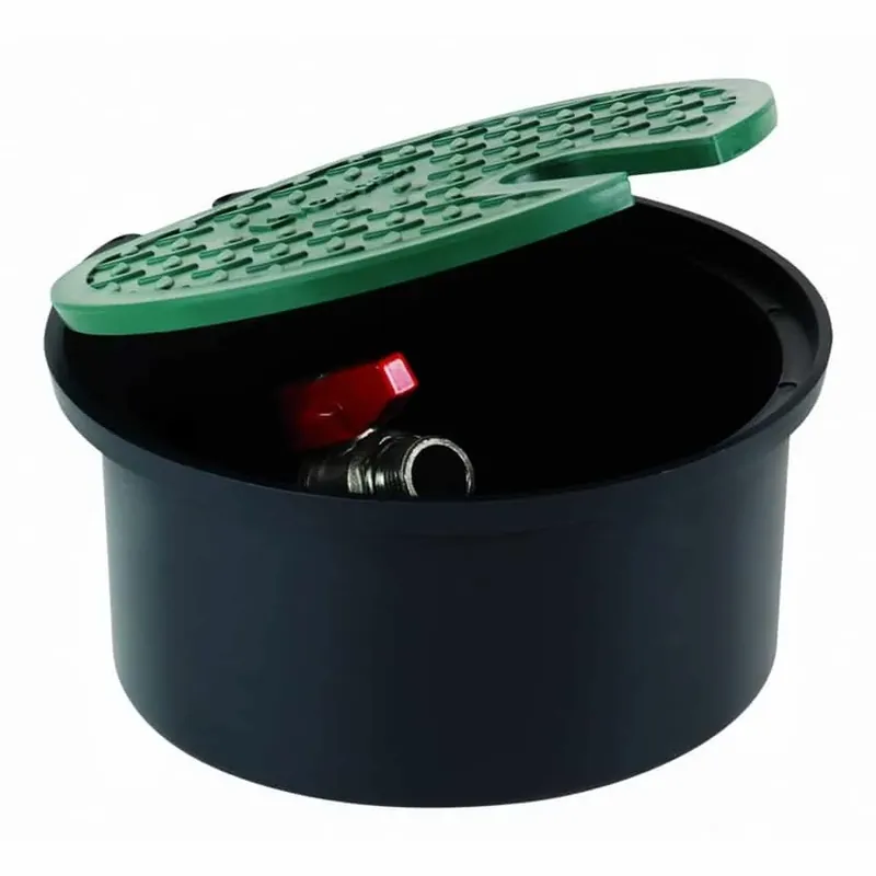 Ventilschacht, rund, 110mm Höhe, mit 3/4" Ventil, Gartenbewässerungsschacht Online Kaufen