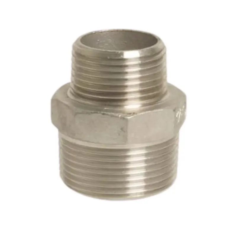 Edelstahl Reduziernippel, Gewindefitting 1 1/4" AG x 3/4" AG, V4A Zertifiziert