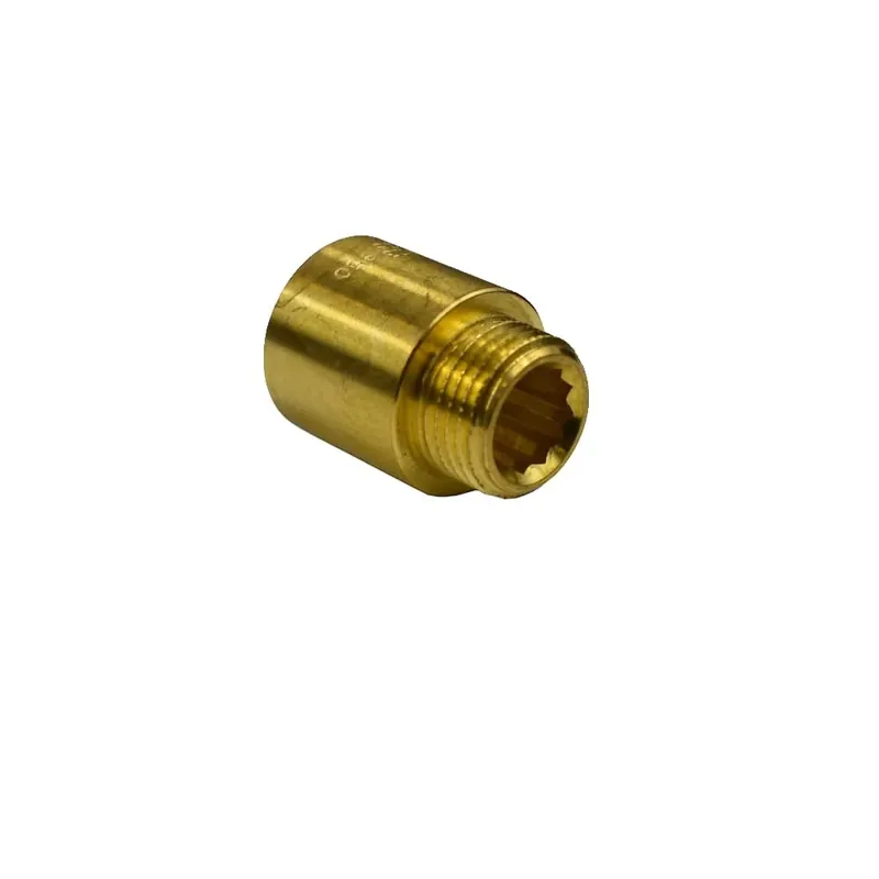 Echt Gewindefitting Messing Hahnverlängerung 3/4" AG x 3/4" IG 30 mm
