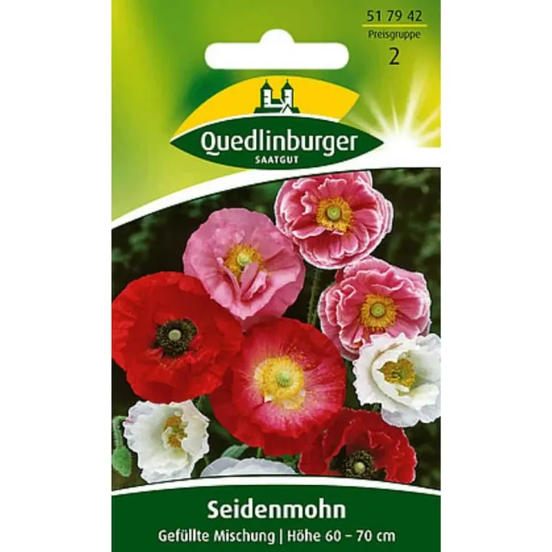 Preisreduziert Seidenmohn Samen, Gefüllte Mohnmischung, Bunte Beetpflanzen