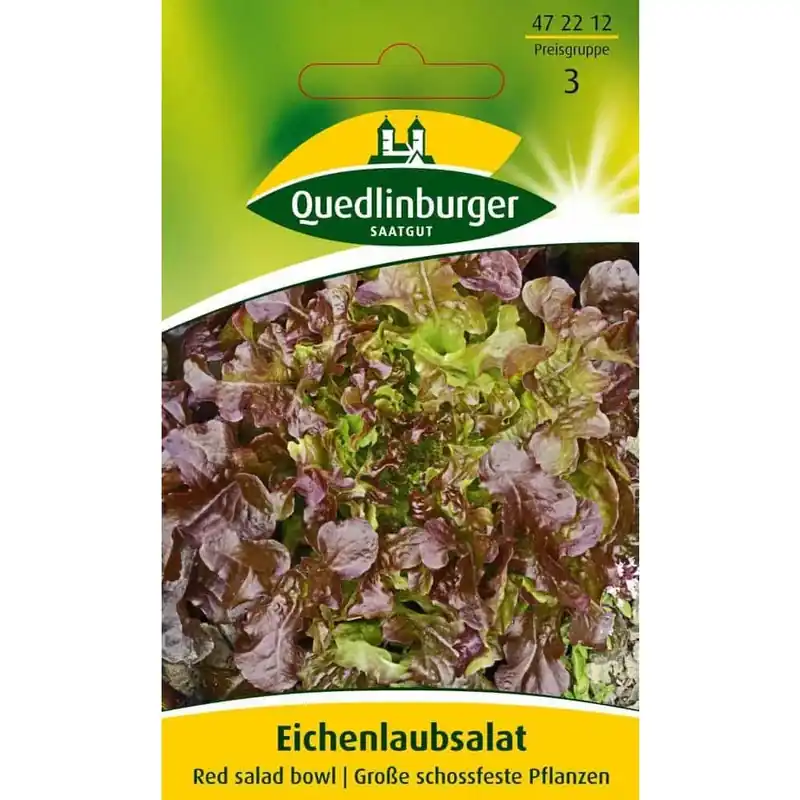 Salatsamen, Eichenlaubsalat, Pflücksalat rot Wochenendangebot
